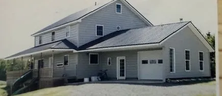 Residential home built with Truss-Worthy custom wood roof trusses, Hodgdon, Maine